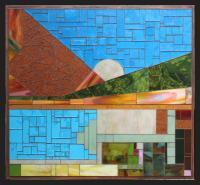 Abstract Geometric - La Ranch House With Pool And Gardens Abstract - Stained Glass Mosaic